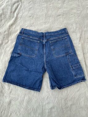Faded Glory | Y2k Dark Wash Carpenter Cargo Jean Shorts